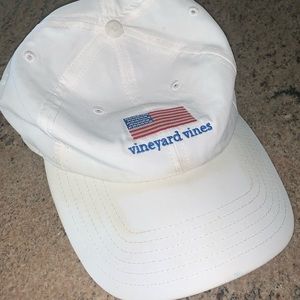 Vineyard Vines White American Flag Baseball Cap Hat